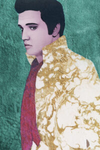 Fine Art Elvis Presley Rock Star Canvas Acrylic Painting Tom Owen